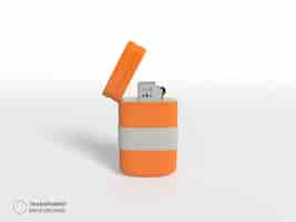 Free PSD lighter icon isolated 3d render illustration