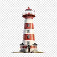 Free PSD lighthouse isolated on transparent background