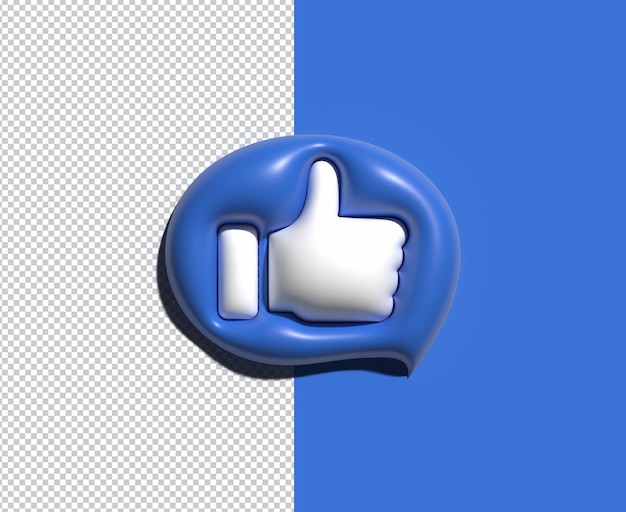 Come thumbs up icona 3d file psd trasparente