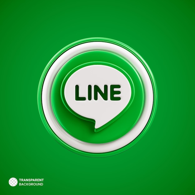 Line logo 3d social media icon isolated