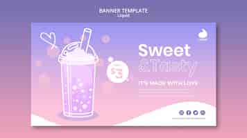 Free PSD liquid banner template