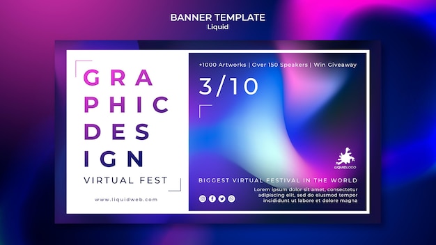 Liquid banner template