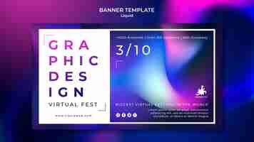 Free PSD liquid banner template