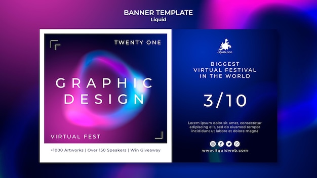 Liquid banner template