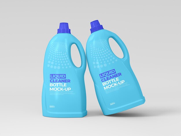 Liquid cleaner bottle mockup