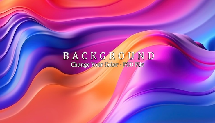 Free PSD liquid color background design generative ai