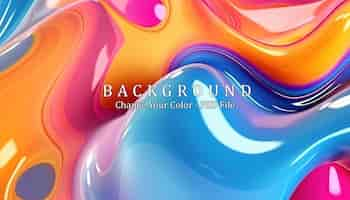 Free PSD liquid color background design generative ai