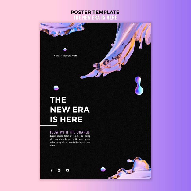 liquid design flyer template