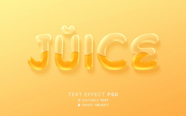 Liquid food text effect