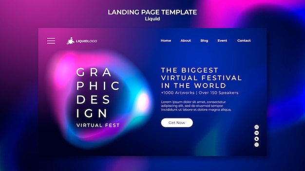 Liquid landing page