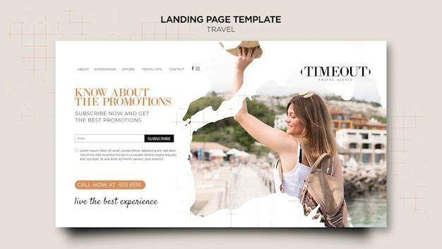 Free PSD live the best experience landing page template