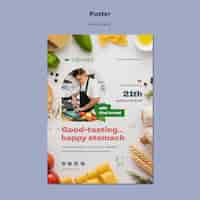 Free PSD live cooking event poster template