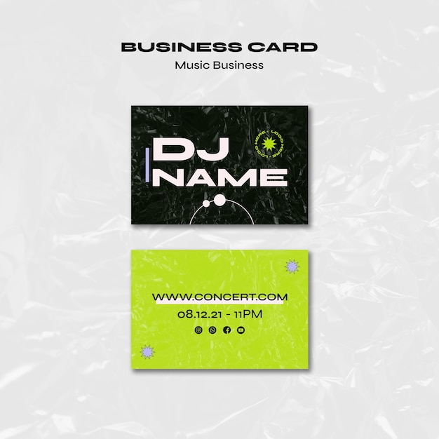 Live Music Show Business Card Template – Free PSD Download