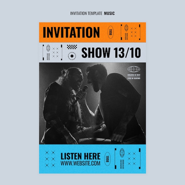 Live Music Show Invitation – Free PSD Download