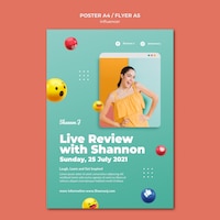 Live review poster template
