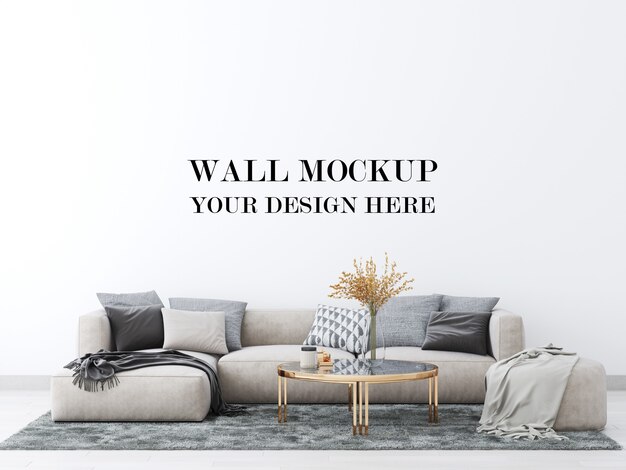 Download Free Psd Poster Frame In Living Room Psd Mockup