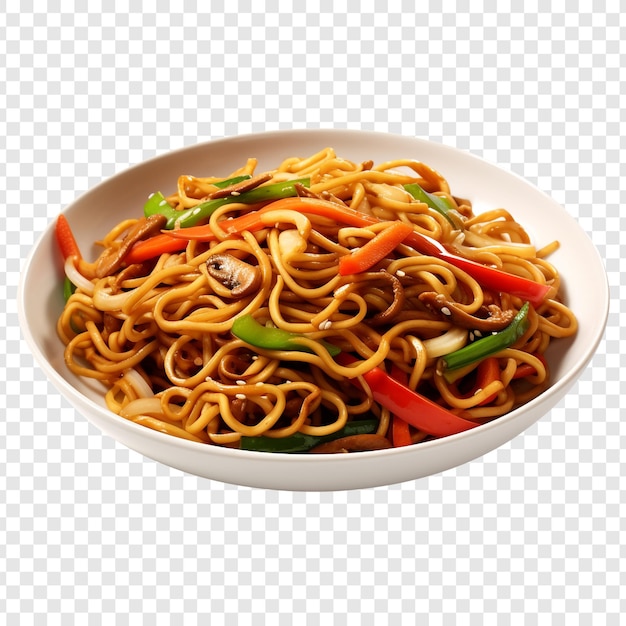 무료 PSD lo mein 투명 배경에 고립