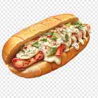 Free PSD lobster roll isolated on transparent background