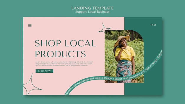 Free PSD local business landing page