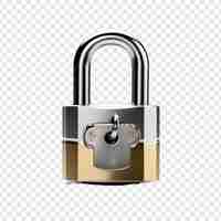 Free PSD lock isolated on transparent background