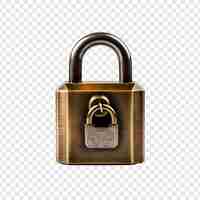 Free PSD lock isolated on transparent background