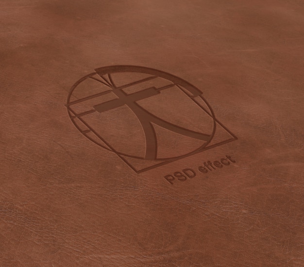 Logo Effect on Leather Mockup
