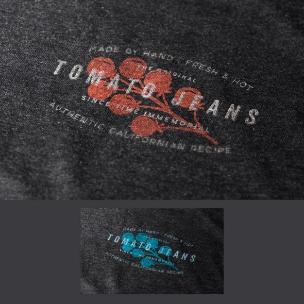 Logo in fabric mock up