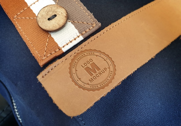 Download Free PSD | Logo on leather mockup