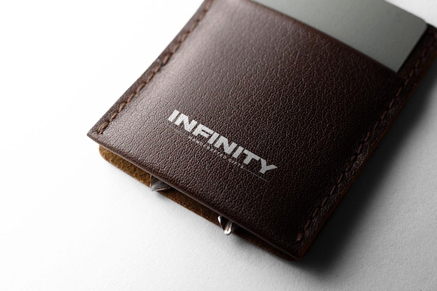 Logo On A Leather Wallet Mockup