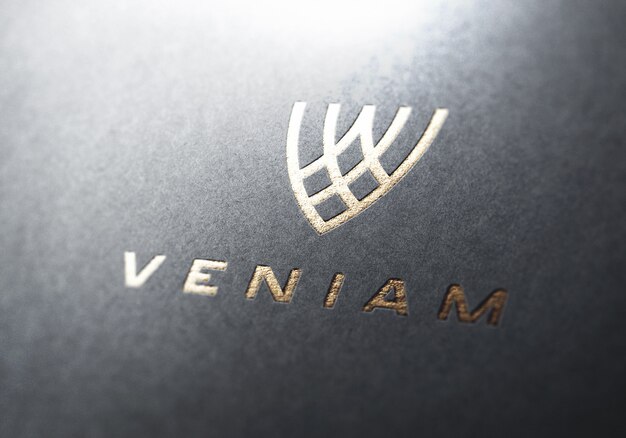 Download Logo mockup paper rose gold PSD file | Premium Download