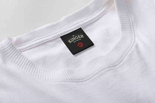 Logo mockup t-shirt neck label