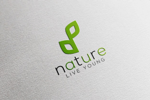 Logo mockup in white paper