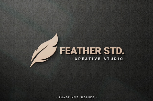 Logo mockup with grunge background