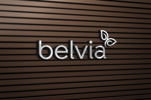 Download Free Psd Luminous 3d Logo Mockup In Black Wall PSD Mockup Templates