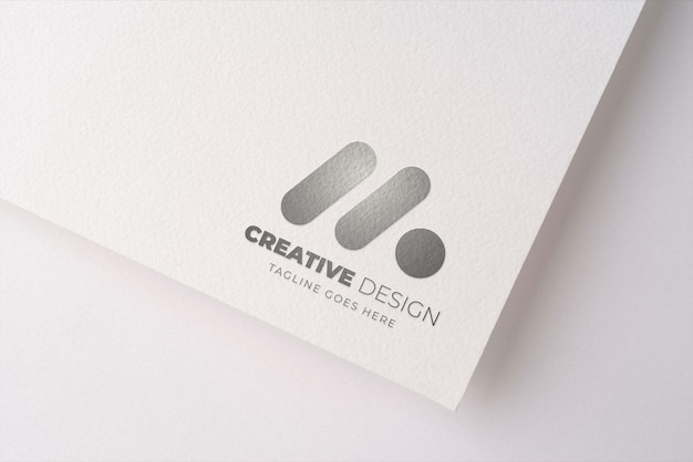 Logo presentation on paper texture