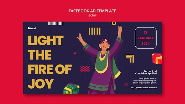 Lohri celebration facebook template