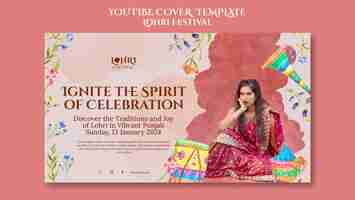 Free PSD lohri template design