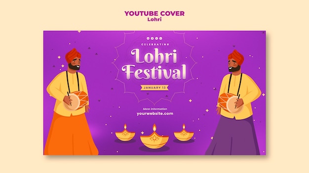 Free PSD lohri template design