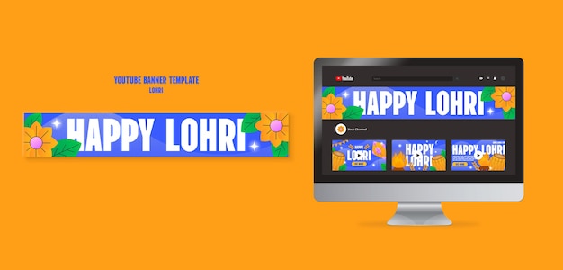 Free PSD lohri template design