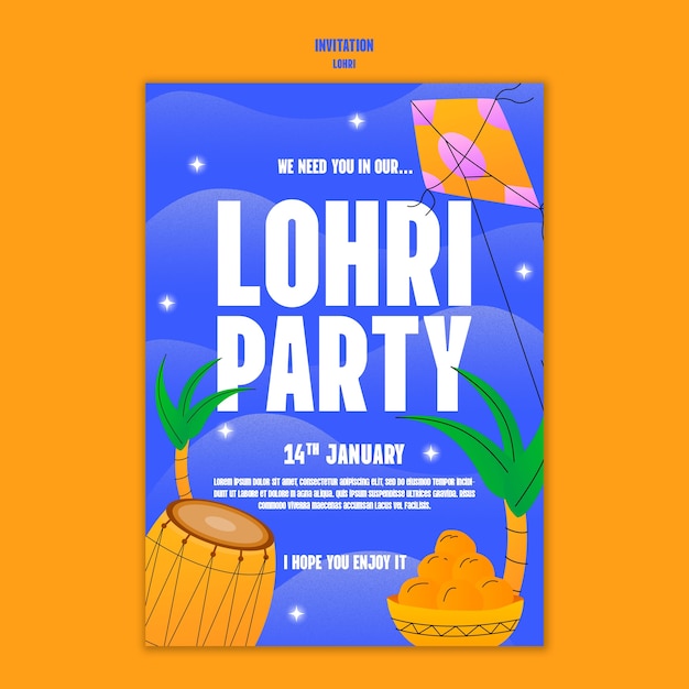 무료 PSD lohri 템플릿 디자인