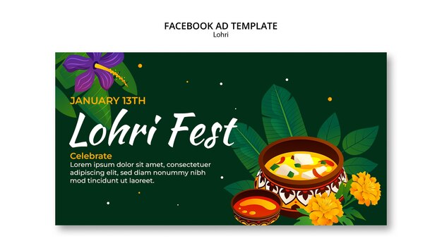 Lohri template design