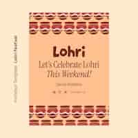 Free PSD lohri template design