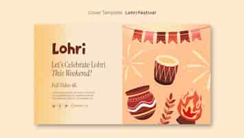 Free PSD lohri template design