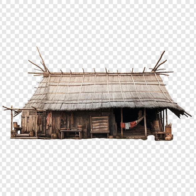 Free PSD longhouse isolated on transparent background