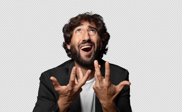 Free PSD looking desperate and frustrated stressed unhappy and annoyed shouting and screaming