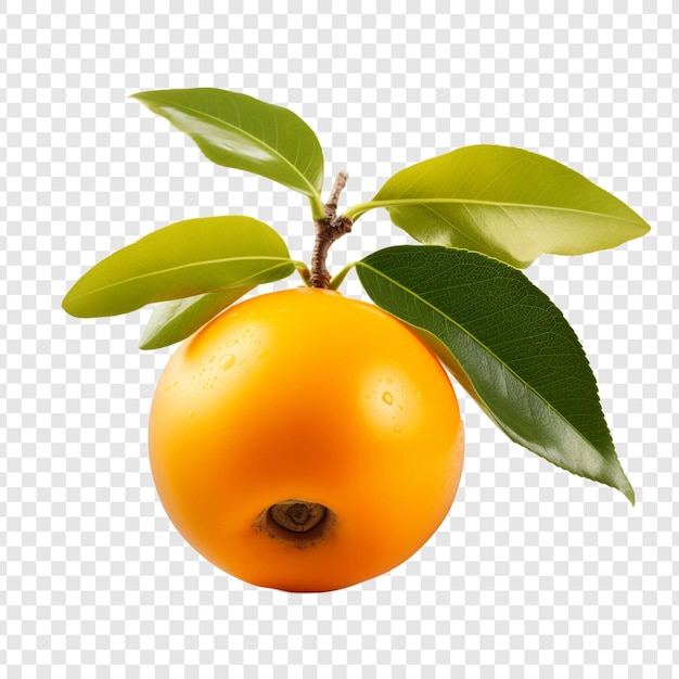 Loquat isolated fruits on transparent background