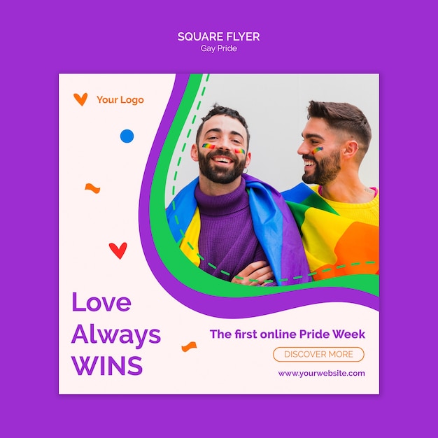 Love always wins square flyer