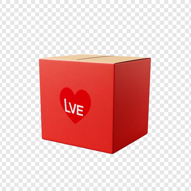 Love Box Isolated on Transparent Background PSD – Free Download