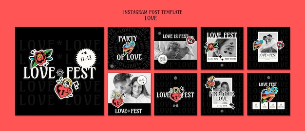 Free PSD love design template