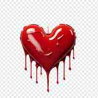 Free PSD love lies bleedin isolated on transparent background